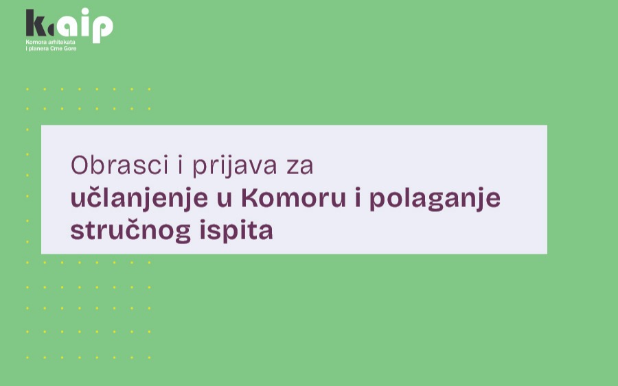 Obrasci prijava za učlanjenje u Komoru i polaganje stručnog ispita